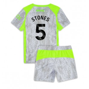 Manchester City John Stones #5 Tredjetrøje Børn 2025-26 Kortærmet (+ Korte bukser)